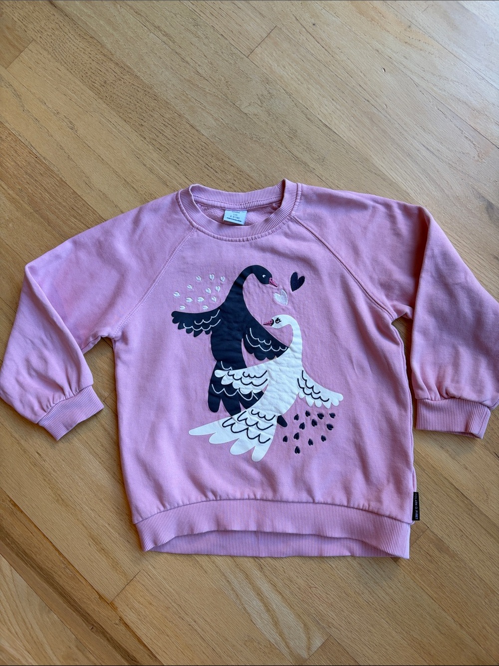 Polarn o Pyret pink sweatshirt, 4-5Y